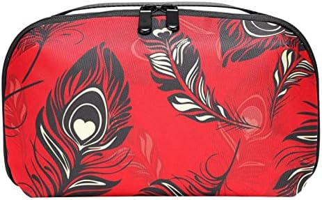 Шкотски Црн Црвен Кариран Тартан Шема Шминка Торба Патент Торбичка Патување Козметички Организатор За Жени И Девојки