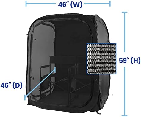 Под временските услови mypod mesh 2xl-шатор за екранот на комарци, направен со фино мерач, мрежна мрежа за докажување-црна