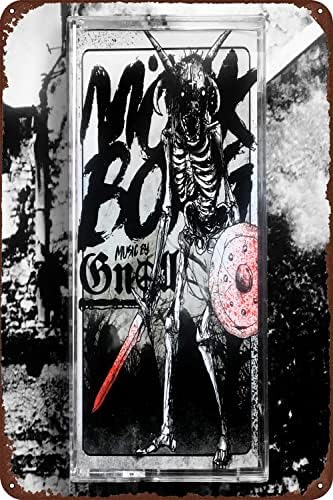 HDK 40 † Mörk Borg Gnoll Heimat der Katastrophe 12x8 инчен метал знаци Музички албум - Rock The Walls со музички албум уметност за