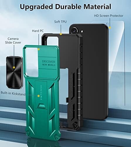 Fntcase За Samsung Galaxy-S23 Телефон Случај: Заштитни Солиден Воена Одделение Пад Заштита S23 5G Мобилен Мобилен Капак со Kickstand