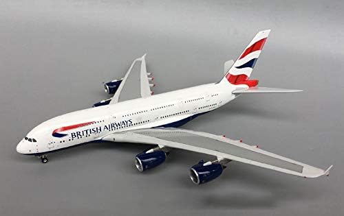 DMCMX 1: 400 модел на авијациски авиони британски ервејс A380 Цивил авиопревозник статичка декорација на шасијата легура на легура за симулација