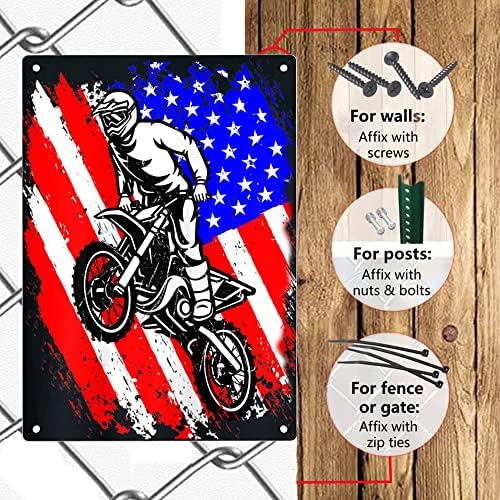 Нечистотија велосипед мотокрос Американски знак знак метал калај знак, нечистотија велосипед мотокрос постер за домашни канцеларии