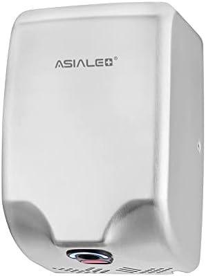 Asialeo 110V/1350W Wallид монтиран комерцијален автоматски фен за електрична рака за бања, брзина и звук, топла/ладна прилагодлива,