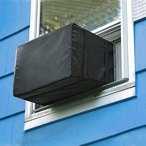 Покрив за климатик за надворешни единици, трајно квадратно наизменично покритие, надворешно прозорец наизменична обвивка од црна