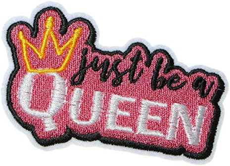 JPT - Само бидете кралица круна принцеза извезена апликација железо/шијте на закрпи значка симпатична лого -лепенка на елек -кошула капа од кошула