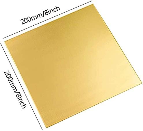 Lucknight Brass лист за изработка на непопуларна завршница дебелина од 200мм х 200мм: 3мм месинг плоча