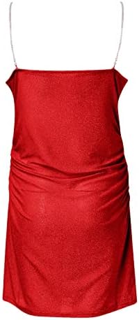 Жени елегантен тенок мини фустан цврста боја v вратот без ракави облечен облечен облечен облечен фустан фустани случајно