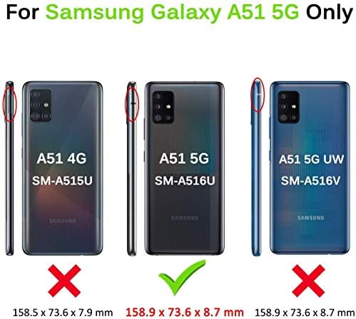 Casetego Компатибилен Со Куќиштето Galaxy A51 5G, Цветен Трислоен Цврст Отпорен На Удари Заштитен Капак На Целото Тело За Samsung