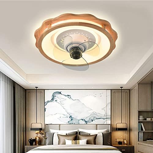 Lisusut Нов кинески ресторан тавански вентилатор LED LED акрилен вентилатор лустер Абс цврсто дрво далечински управувач вентилатор за вентилатор