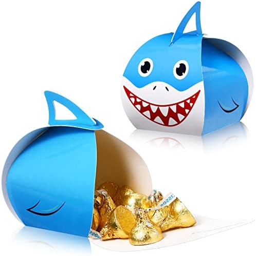 36 пакувања за забава за ајкула третираат кутии за миризба, ајкула добра подарок за лекување кутии за бонбони, кутии за бонбони за еднократна