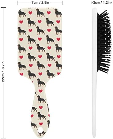 Куче Ротвејлер шема четка за коса симпатична четка за четка за перниче за перничиња за мажи за жени, подарок за коса