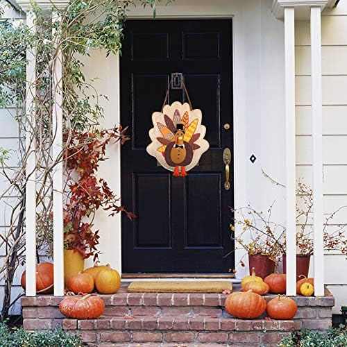 Мортим Денот на благодарноста Бурлап Турција Врати декора, декоративна сијалка за мисирка, знак на влезната врата, закачалка за есенска домашна