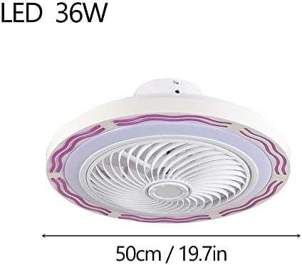Ката-Медика затворен вентилатор со низок профил, паметен временски таван вентилатор со светла со светла со 3-бои затемнет LED невидлива светлина