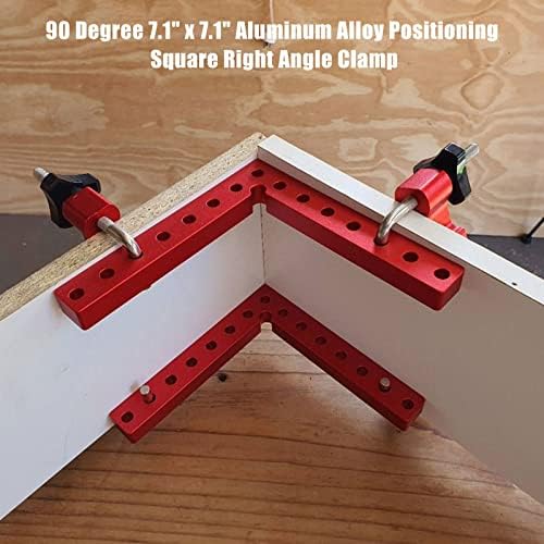 6PCS 90 степени за позиционирање на квадратни десни странични прицврстувачи на агол, алуминиум легура агол, црвен дрвен столар, столб, прицврстување