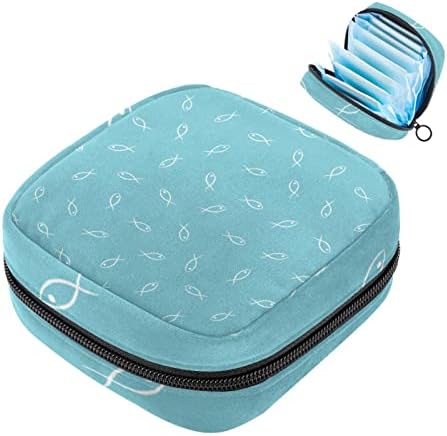 Санитарна торба за складирање на салфетка за жени симпатична, женствена држач за менструација на менструацијата за период, преносен патент менструален