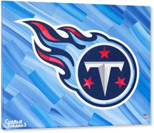 Тенеси Титанс 16 х 20 Логото Со Сина Апстрактна Позадина Галерија Завиткани Украсени Giclee-Оригинални Мак Уметност И Отпечатоци