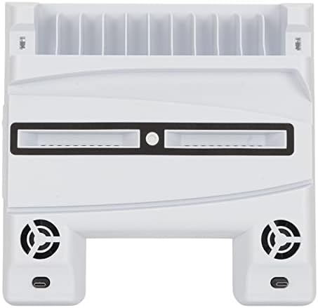 ЗА PS5 Штанд Со Вентилатор За Ладење И Станица За Полнење Со Двоен Контролер, Надградена За Држач ЗА Вентилатор ЗА Ладење PS5 Со