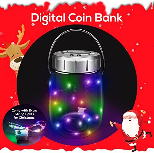 Piggy Bank, Digital Coin Bank за деца, броење на тегла за пари со рачка, бројач за монети за возрасни момчиња девојчиња, подарок за деца