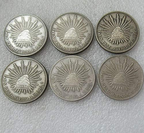 Мкиопнм Монета Колекција Комеморативна Монета Мексикански Монети 1 Темпо Нова Година Странски Реплики Сребрена Монета