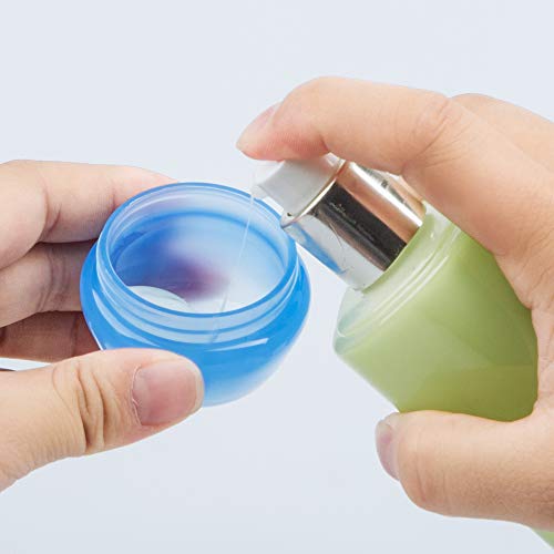 Sonku 10 пакуваат мали пластични контејнери за патувања за тоалети, TSA одобрена празна отпорност за полнење мини козметички