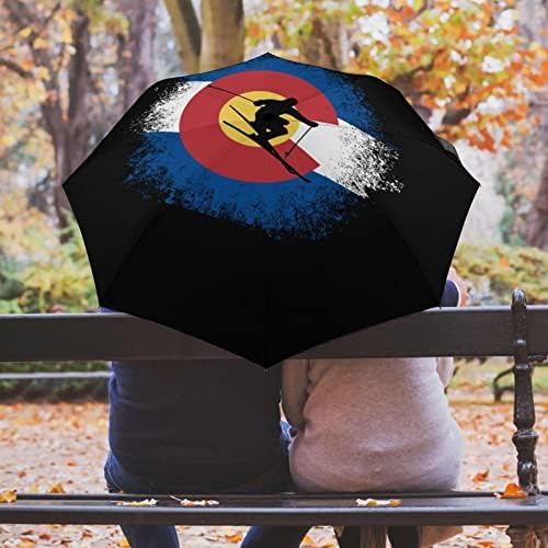 Колорадо Скијање Патување Чадор Издржлив Ветроупорен Преклопен Чадор За Дожд Пренослив Чадор Автоматско Отворање И Затворање