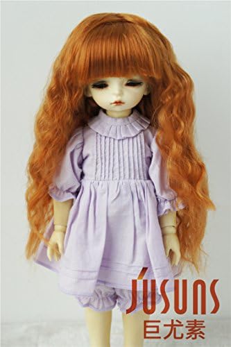 JD041 6-7 '' 1/6 YOSD синтетички перики на кукли со кукли со мохер 16-18 см. Мек собазу Бјд кукла перики 6-7 '' Додатоци за кукли