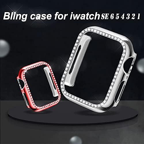 Sangaimei Блинг Apple watch Case 38mm Компатибилен За Apple Watch Серија 3/2 / 1, apple watch band 38mm Компатибилен за Apple Watch 38mm/40mm/41mm