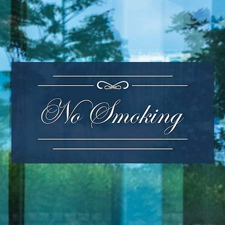 CGSignLab | Забрането Пушење-Класичен Морнарица Прозорец Се Држат | 24 x12