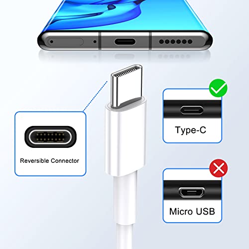 Кабел XPXWAIYDS USB C, 2PACK 6FT USB C полнач, кабел за полнач, тип Ц полнач за брзо полнење, компатибилен андроид телефони, влошки, слушалки,