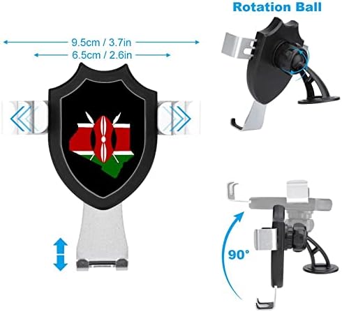 Мапа на знамето на држачот на телефонот со автомобили во Кенија, долга рака за вшмукување на рака, Универзален автомобил, монтирање за паметни