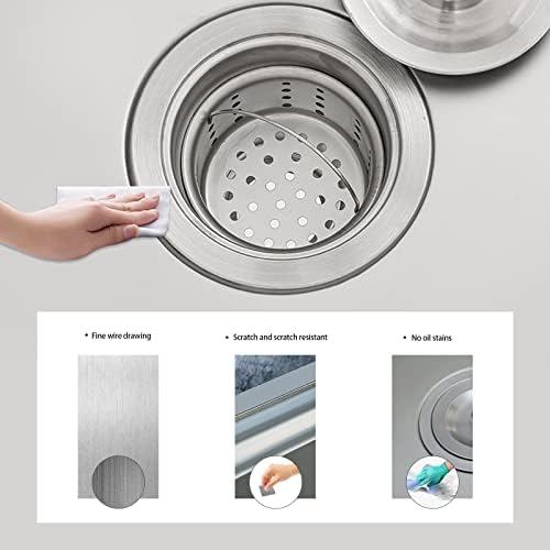 Мијалник од не'рѓосувачки челик од кујна, слободен мијалник за садови, практичен мијалник за миење и мијалник, комерцијален мијалник со