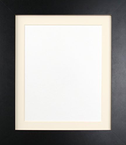 Рамки од Пост Лондон црна фото -рамка со слонова коска од 24 инчи x 20 инчи за големина на слика 20 инчи x 16 инчи