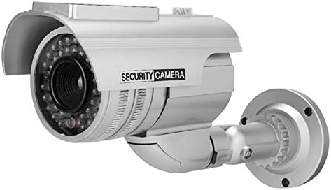 Безбедносна камера со соларна моќност, симулирана безбедност на надзорот CCTV куршум со светло светло за трепкање