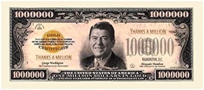 Американски уметнички класици пакет од 10 сметки - Благодарам сметка за милион долари - во форма по Woodrow Wilson 100,000,00 $ Banknote
