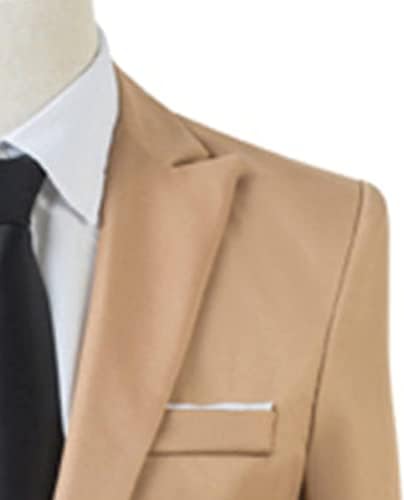 Jeke-DG мажи Блејзер Отворена предна кардиганска јакна Работна канцеларија Обичен лабав единечен палто со долги ракави џебови деловна