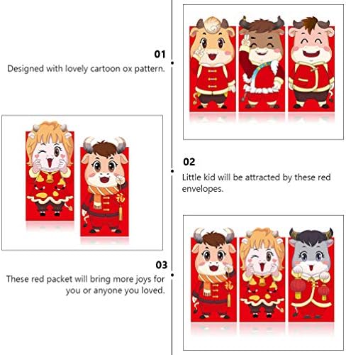Кесјо Божиќни Подароци Свадбени Пликови 18 ПАРЧИЊА Кинески Црвени Пликови Хонг Бао Црвени Пликови За Кинеска Нова Година Пролетен Фестивал