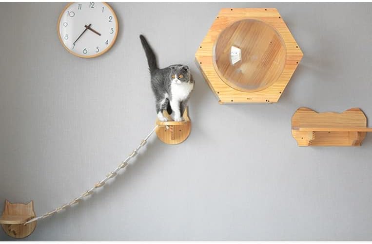 ГРЕТД САМОСТОЈНА Рамка за Качување На Мачки монтирана На Ѕид Мачка Дрво Мачка Играчка Вселенска Капсула Играјте Куќа Пештера Маче