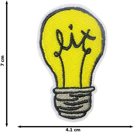 JPT - Јагнешко сијалица од жолта сијалица Размислете идеја симпатичен цртан филм извезена апликација Ironелезо/шиење на закрпи,