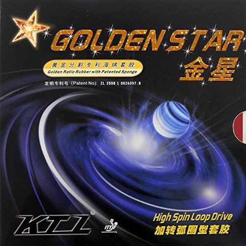 KTL Златна starвезда со високи вртења со вртење на јамка за пипс во гумен лист за тенис на маса