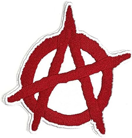Остриги Анархија симбол Анархизам анархистички панк гот, добро изработени квалитетни навои извезени декоративни апликации железо/ шиење на лепенка