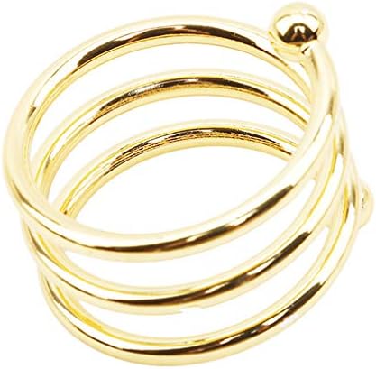 Славмам метална спирална пролетна салфетка прстен круг на држачи за сервисери за забави за вечера за венчаници, злато, злато