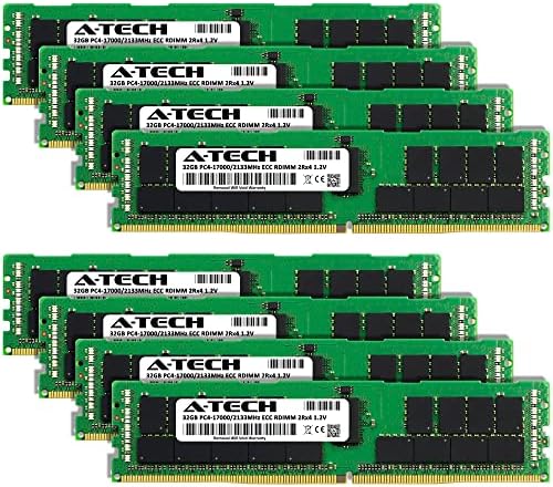 A-Tech 256gb Комплет Меморија RAM МЕМОРИЈА За Dell T5810-DDR4 2133MHz PC4 - 17000 ECC Регистрирани RDIMM 2rx4 1.2 V-Сервер