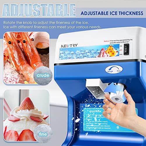 Комерцијална комерцијална машина за бричење на мраз Електричен мраз коцка дробилката снежна конусна производителна дебелина прилагодлива
