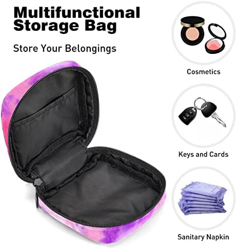 Oryuekan санитарна торба за складирање на салфетка, торба за преносен период за жени девојки менструална чаша торбичка, розова пурпурна