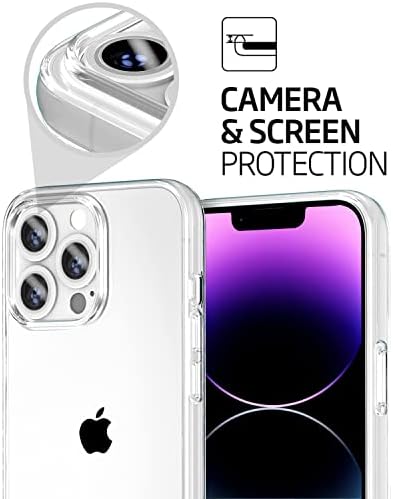 Телефонски случај на Теноц Компатибилен за iPhone 14 Pro, чист случај на заштитен браник за заштитен облик на браник за објавување од 6,1 инчи