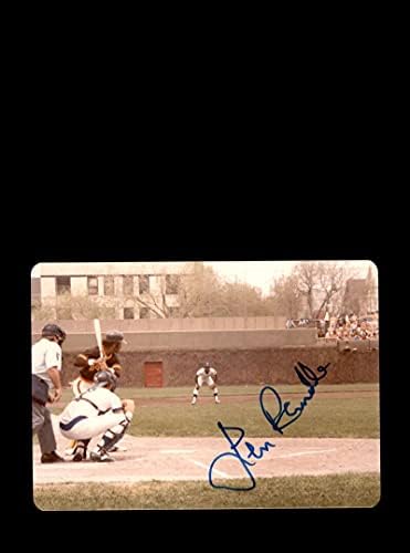 Лен Рандл потпиша оригинален 1980 4x6 Снафота Фото Чикаго Кобс во Вригли