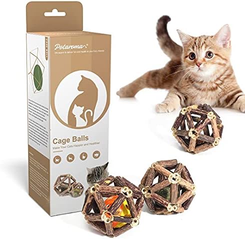 Потарама нова играчка со мачки за мачки мачки и 3 пакувања топчиња со кафез со мачки