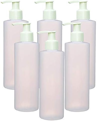 Гранд парфими 8 мл Природни пластични шишиња за диспензери со сапун со пумпи за бели лосиони, за гел, сапун, шампон, лосион за