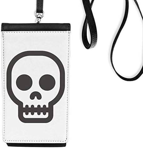 Замолчи скелет онлајн цртан филм со цртан филм Телефонски чанта што виси мобилна торбичка црн џеб