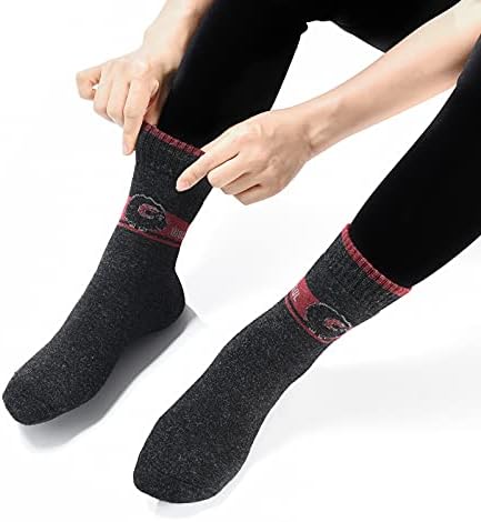 NineTunoFiveLife Pack од 4 зимски топло густа волна чорапи жени чорапи пешачки чорапи плетени чорапи за рекреација на отворено за жени меки и